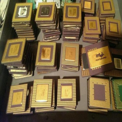 Ceramic Cpu Gold Intel Pentium Processor Scrap